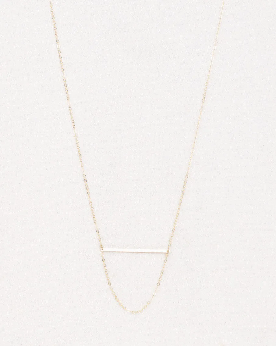 Rise the Bar Necklace, Gold Filled