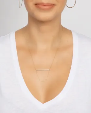 Rise the Bar Necklace, Gold Filled
