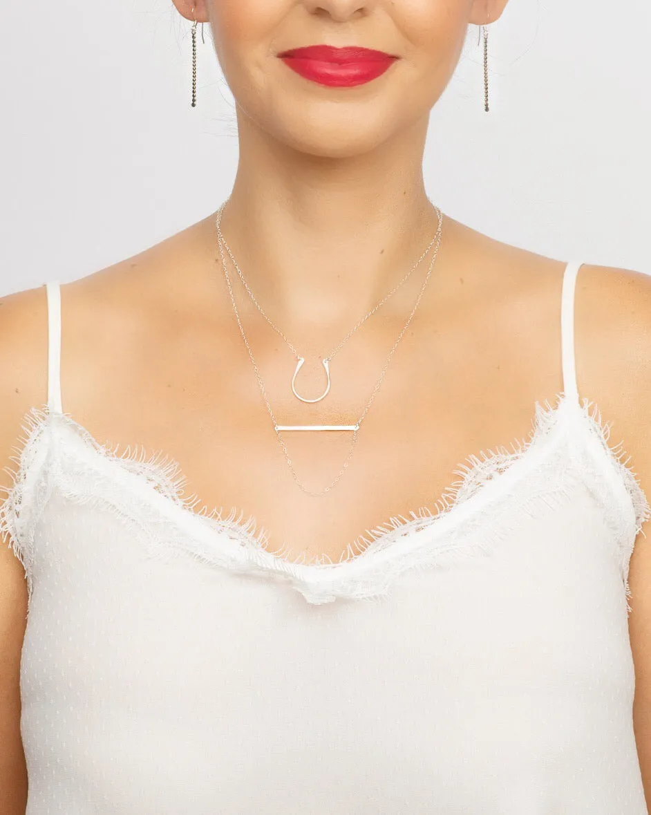 Rise the Bar Necklace, Gold Filled