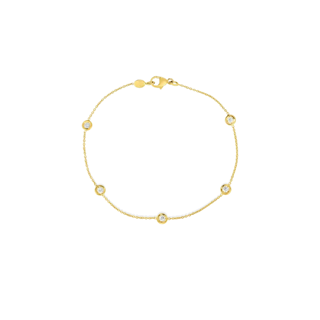 Roberto Coin Five Station Diamond Bracelet
