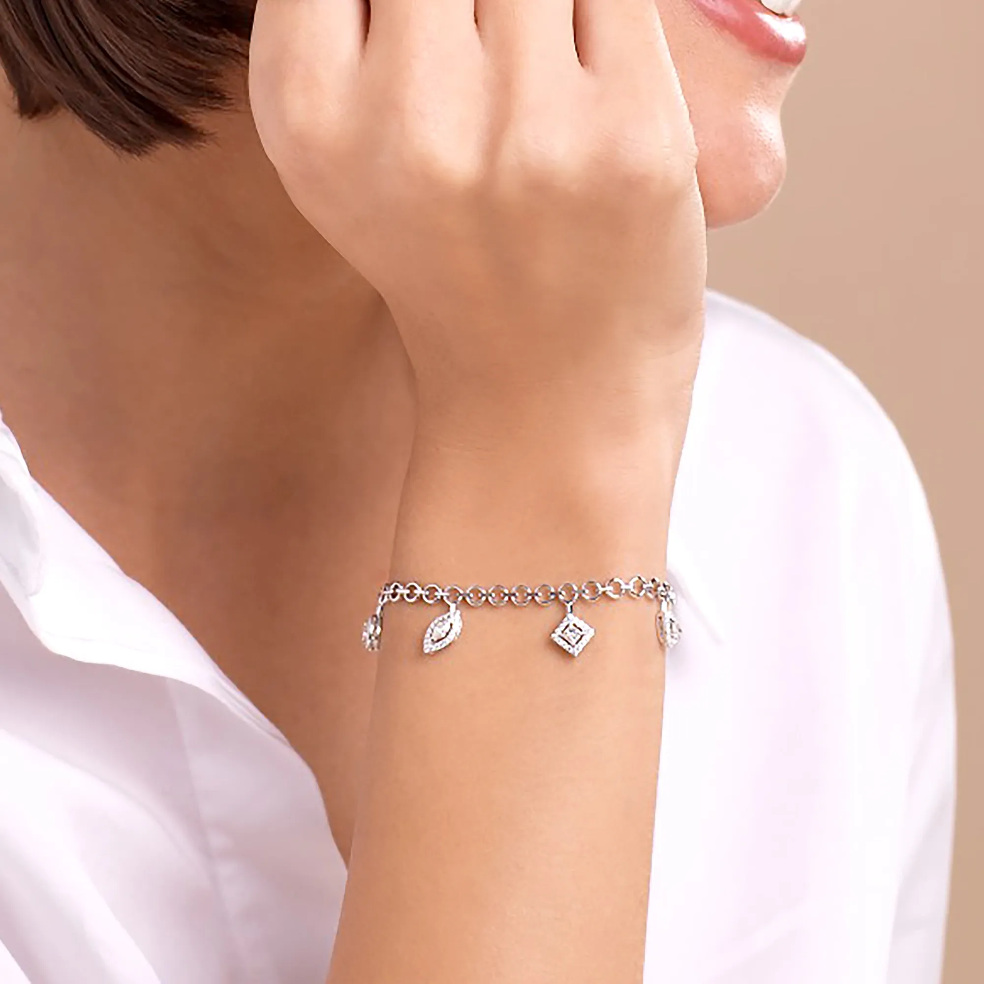 Rock Charm Chain Bracelet