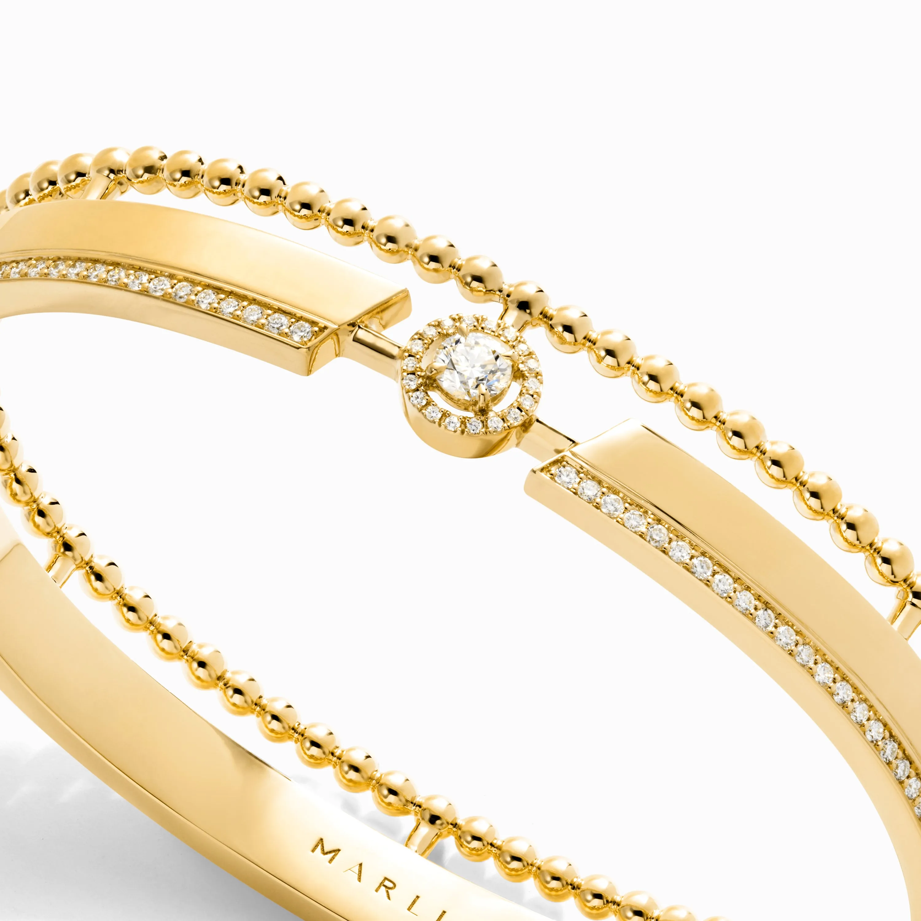 Rock Multi-Strand Hinged Bracelet