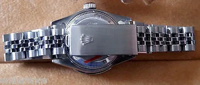ROLEX  DATEJUST LADIES STEEL DIAMONDS BLUE MOTHER OF PEARL DIAL DIAMOND BEZEL