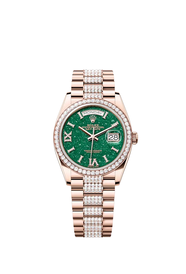 Rolex Day-Date 36, 18k Everose Gold with Diamond-set, 36mm, Ref# 128345rbr-0069