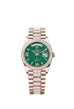 Rolex Day-Date 36, 18k Everose Gold with Diamond-set, 36mm, Ref# 128345rbr-0069