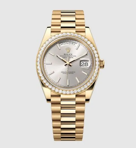 Rolex Day-Date 40, 18k Yellow Gold with Diamond-set, 40mm, Ref# 228348rbr-0042