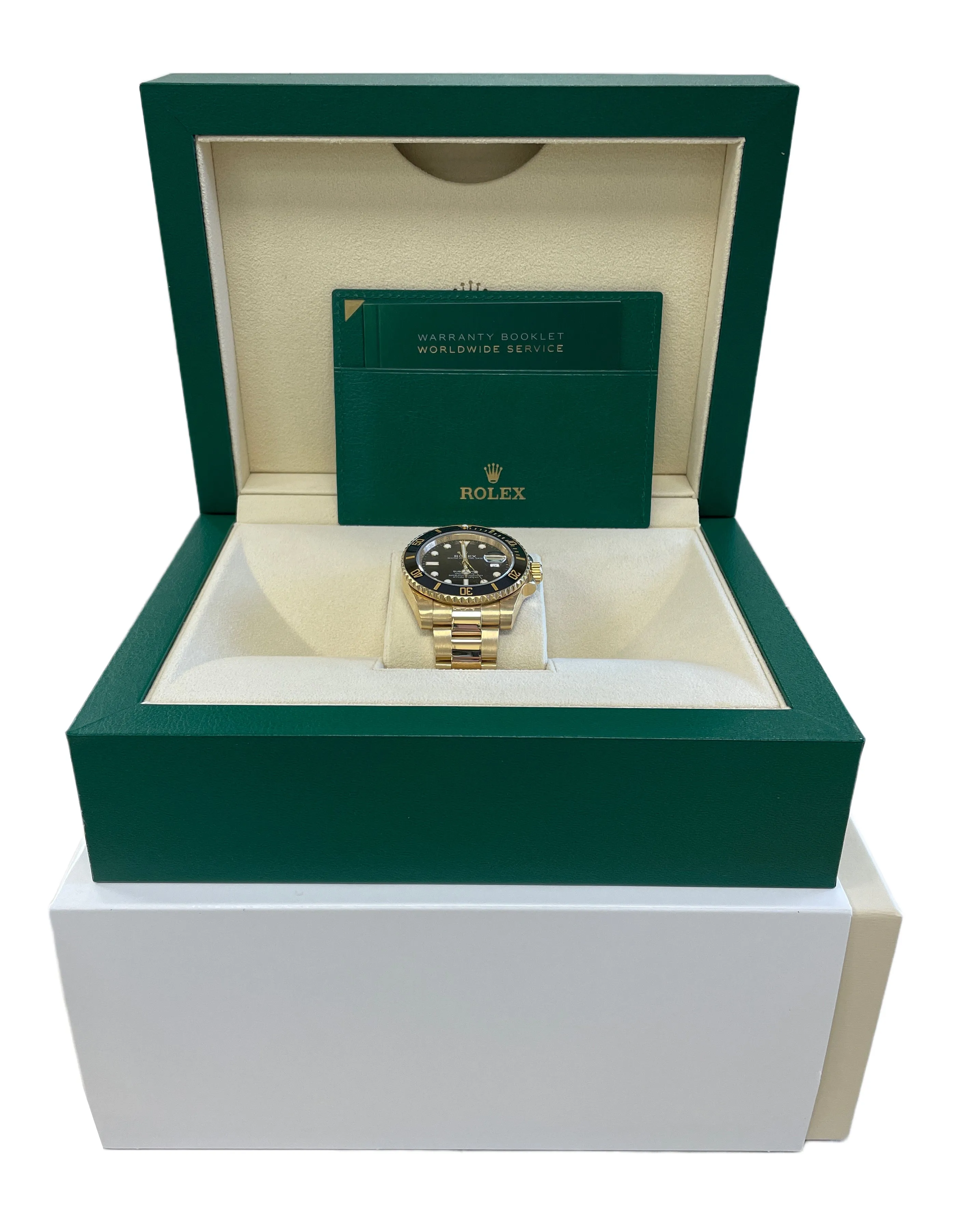 Rolex Submariner Date 116618 Ceramic 18K Yellow Gold Black 40mm Oyster Watch BOX