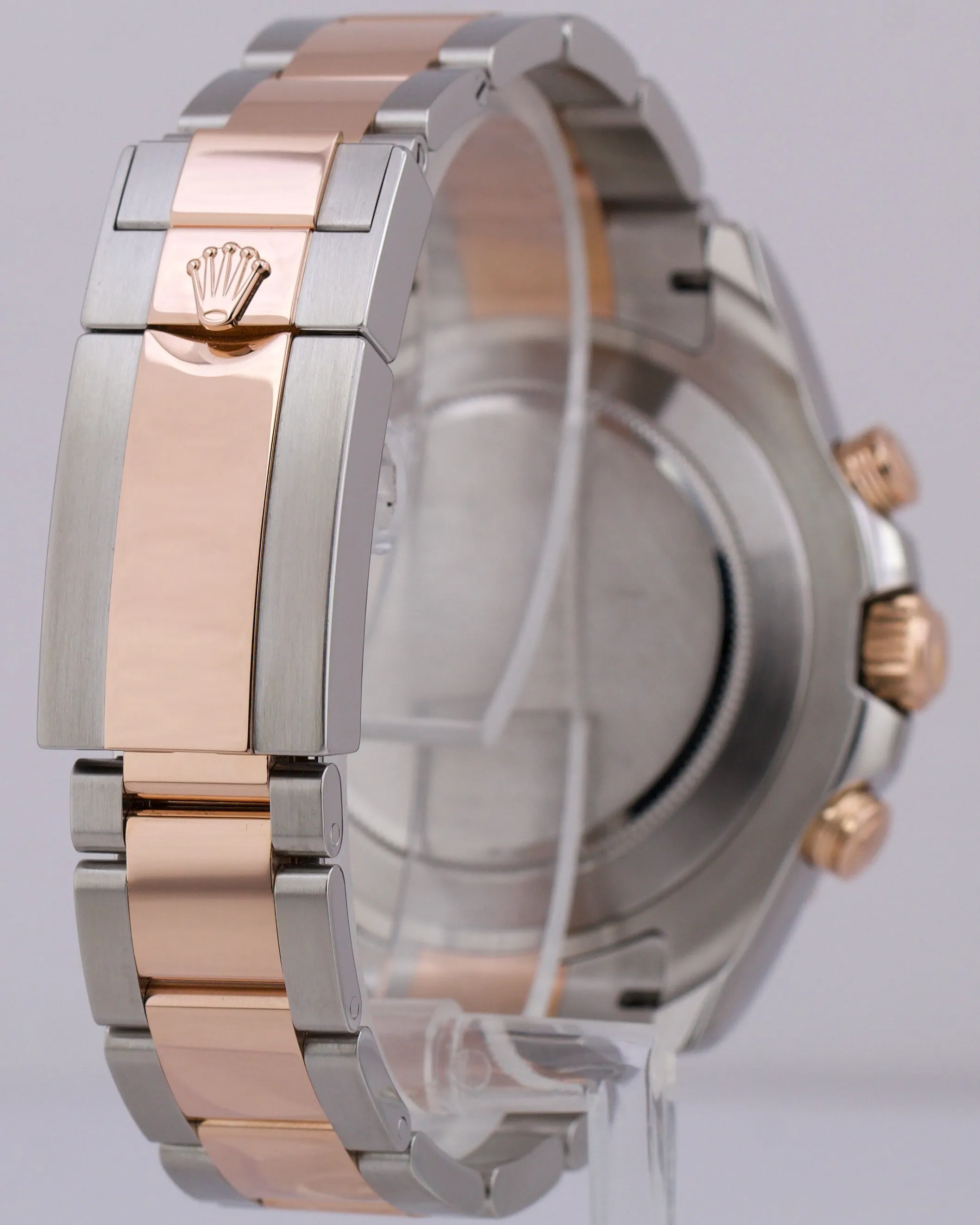 Rolex Yacht-Master II White Two-Tone BLUE HANDS 18K Rose Gold Steel 44mm 116681