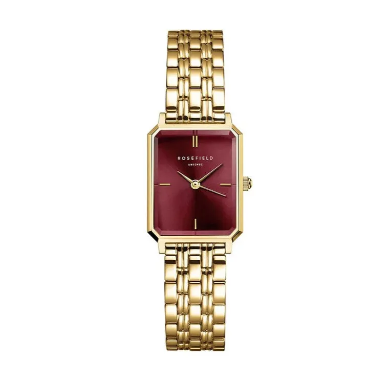 Rosefield Octagon XS Burgundy Watch OBGSG-O83