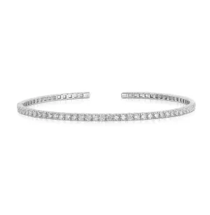 Sabel Collection 14K White Gold Diamond Cuff