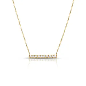 Sabel Collection 14K Yellow Gold Diamond Bar Necklace