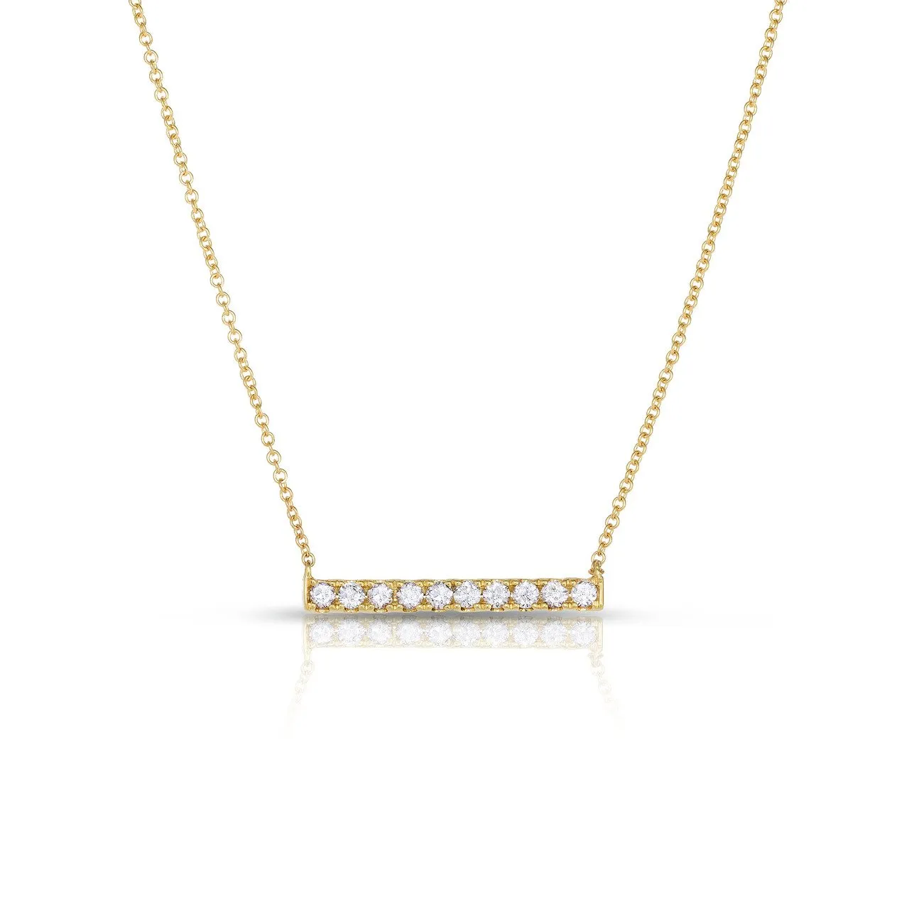 Sabel Collection 14K Yellow Gold Diamond Bar Necklace
