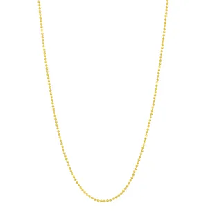 Sabel Collection Yellow Gold Bead and Bar Chain