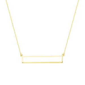 Sabel Everyday Collection 14K Yellow Gold Rectangular Bar Necklace
