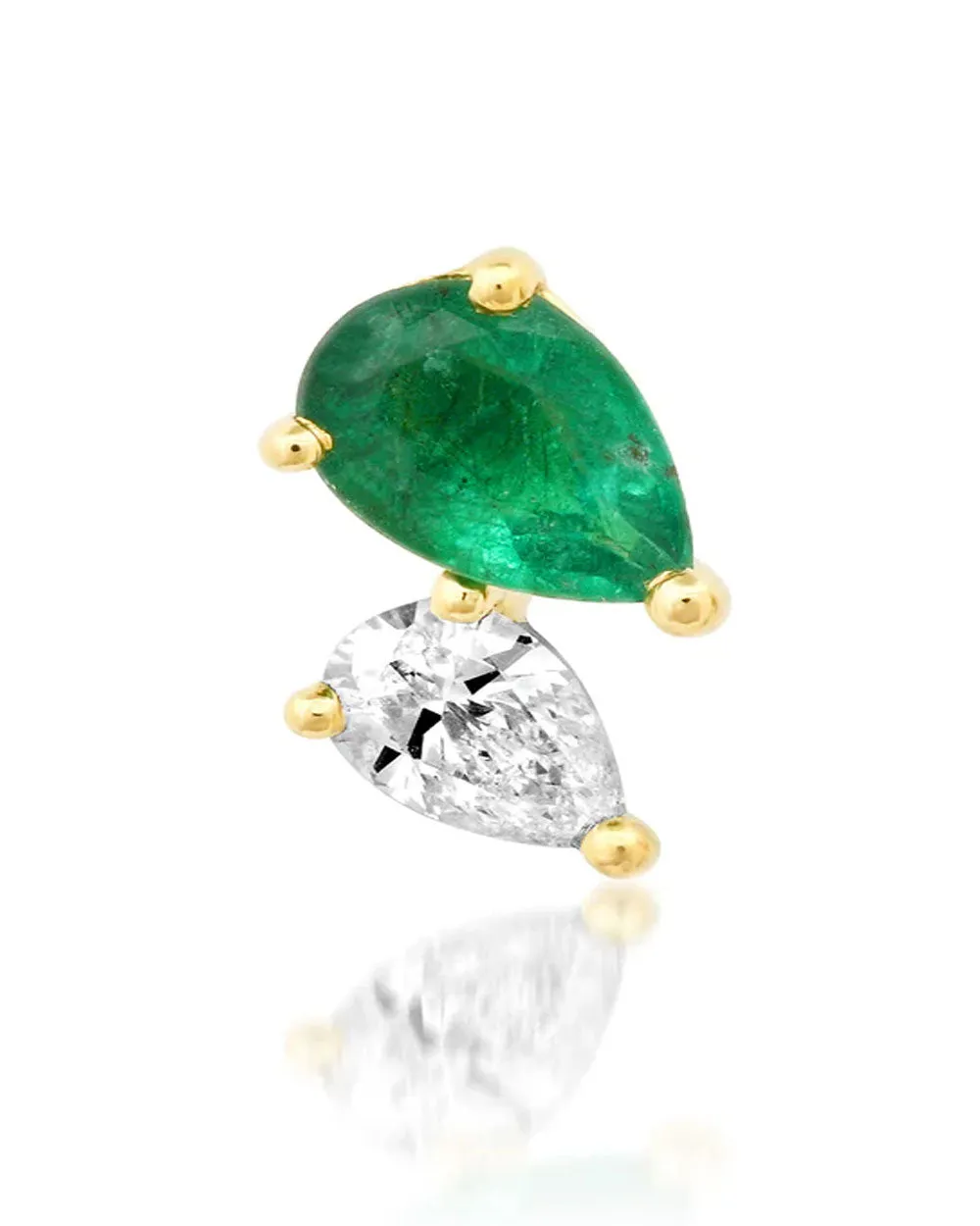 Samira 13 Emerald Double Stone Earring