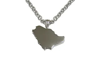 Saudi Arabia Map Shape Pendant Necklace