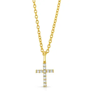SAVIOR CZ NECKLACE, GOLD