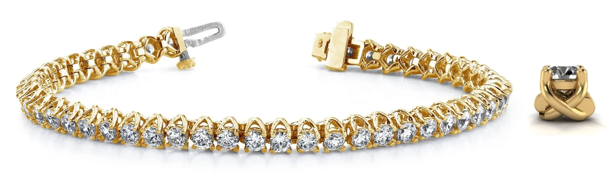 Scoop Link Diamond Strand Lab-Grown Diamond Tennis Bracelet with 1.05 ct.(finished) 1.4mm