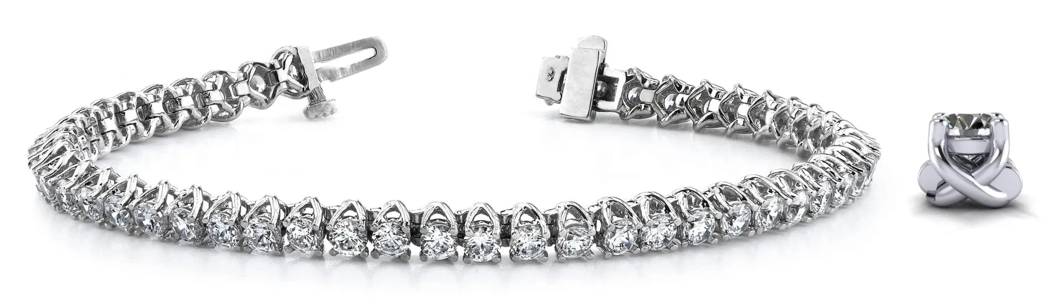 Scoop Link Diamond Strand Lab-Grown Diamond Tennis Bracelet with 1.05 ct.(finished) 1.4mm