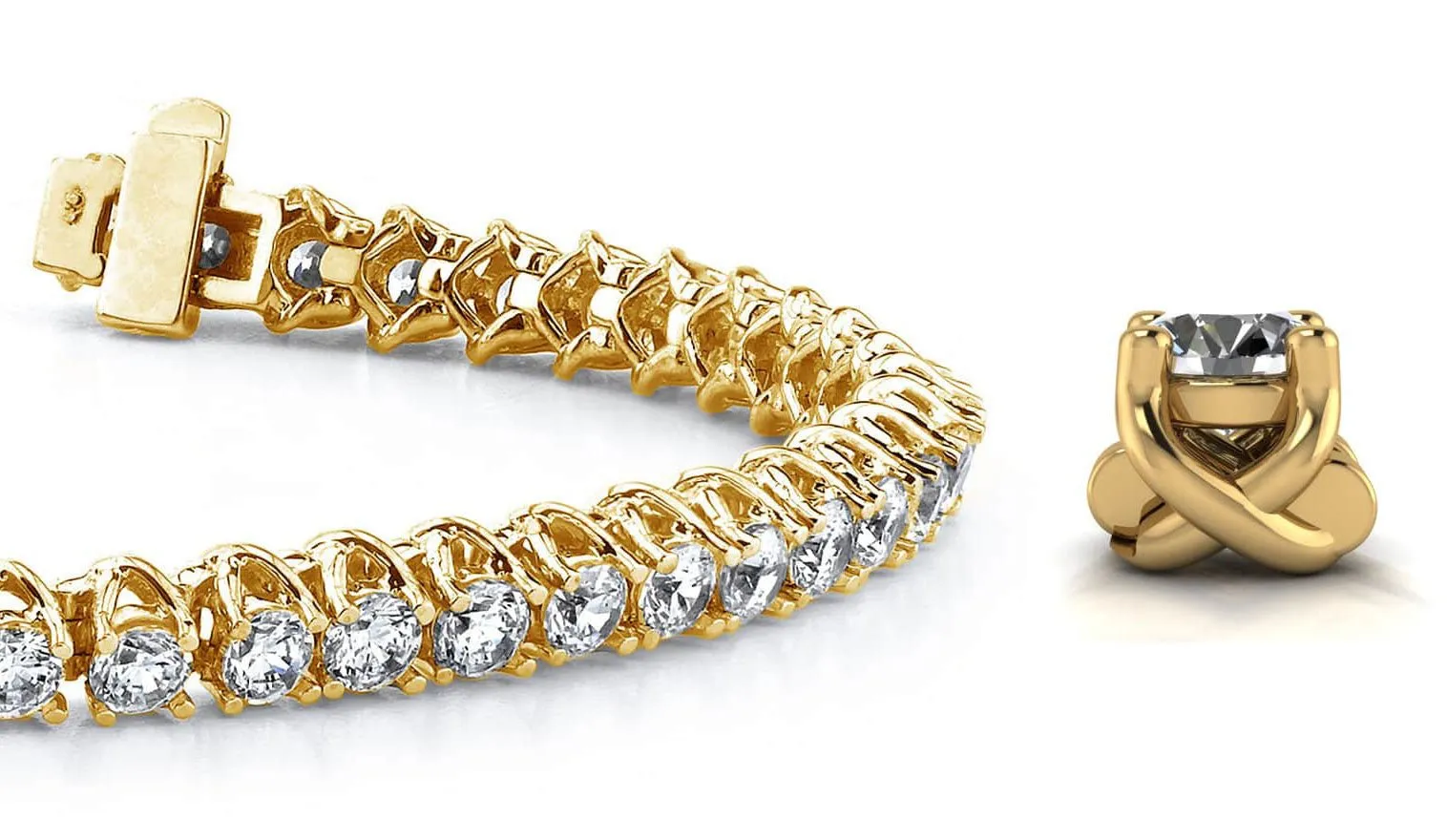Scoop Link Diamond Strand Lab-Grown Diamond Tennis Bracelet with 1.05 ct.(finished) 1.4mm