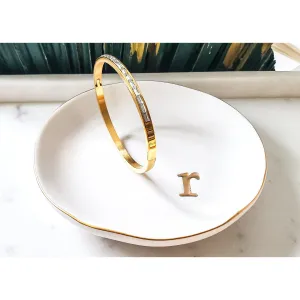 Seline 18K Clear CZ Pave Bangle Bracelet