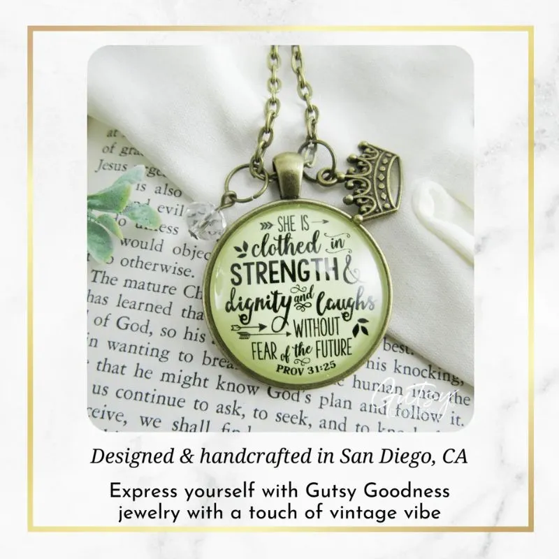 She Is Clothed In Strength & Dignity Necklace