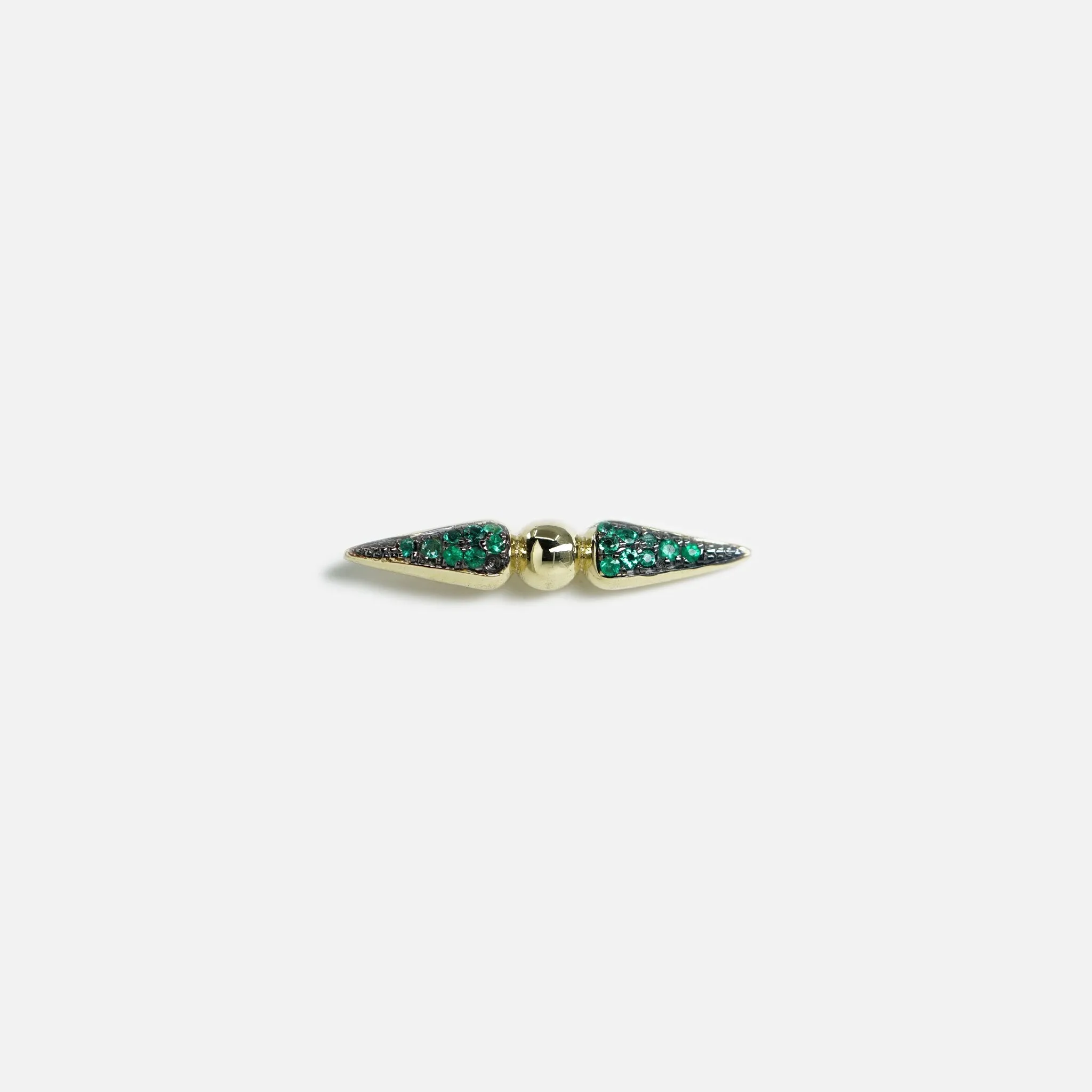 Shirley Pave Spear Studs - Emerald