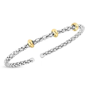 Silver & 18K Gold Prosecco Station Bracelet