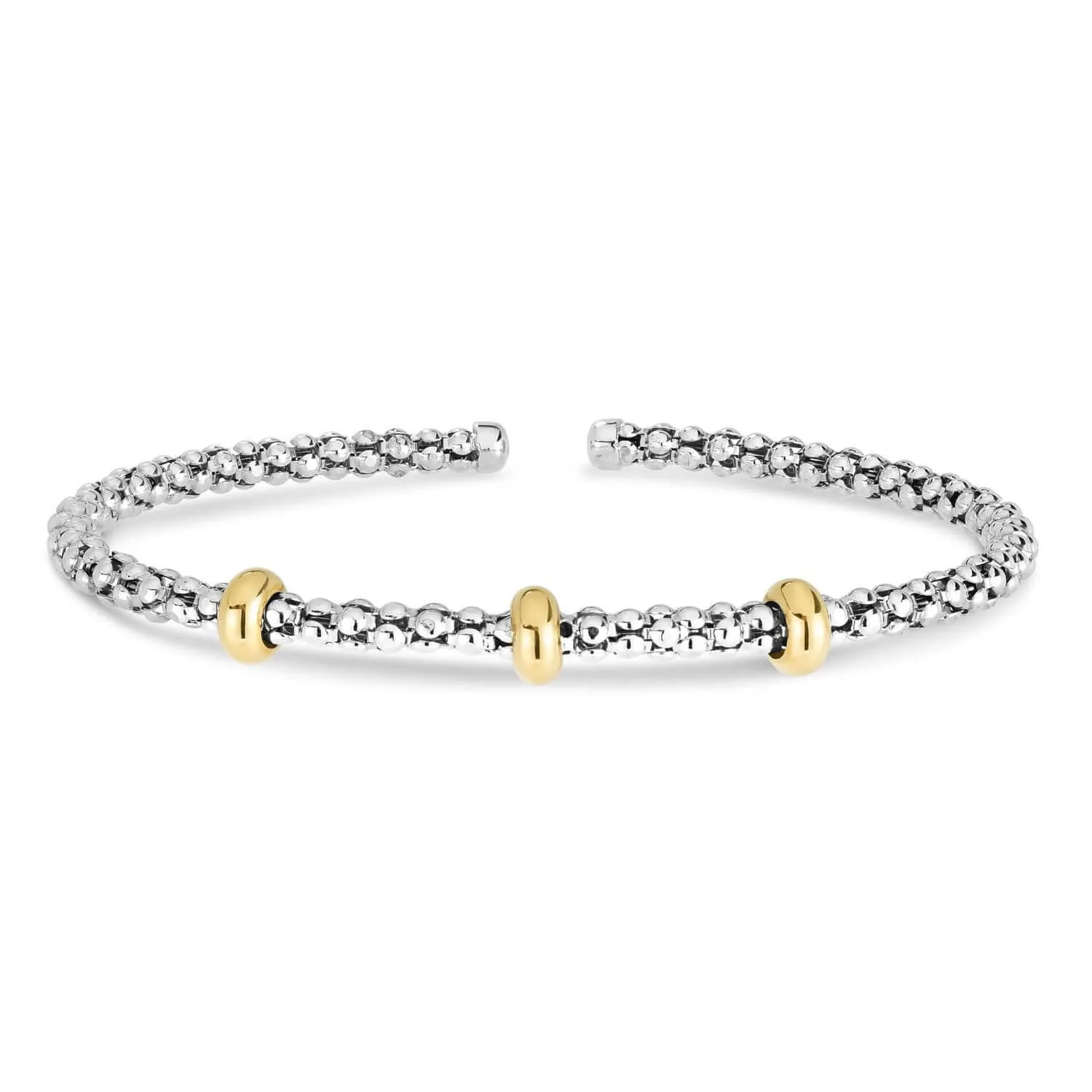 Silver & 18K Gold Prosecco Station Bracelet