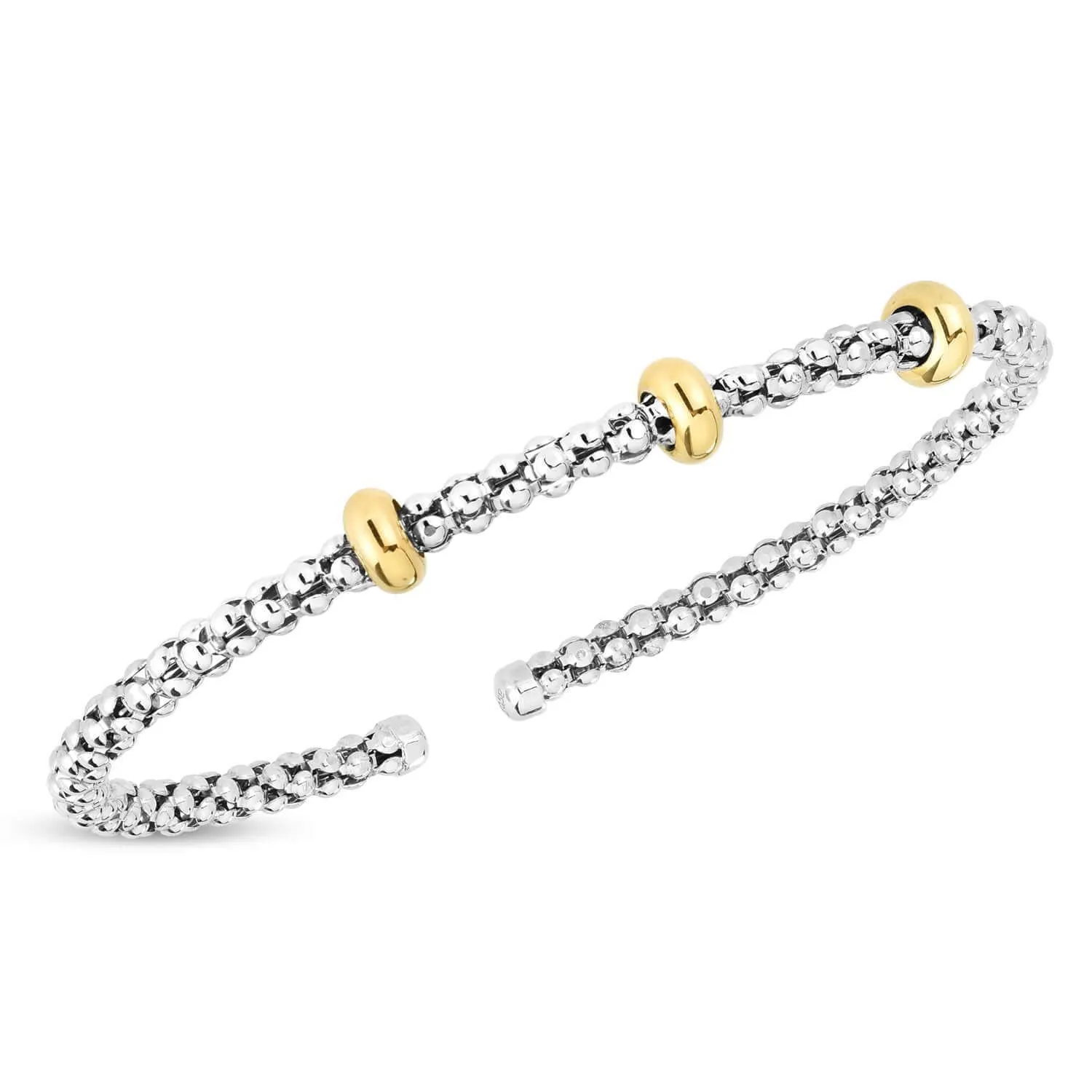Silver & 18K Gold Prosecco Station Bracelet
