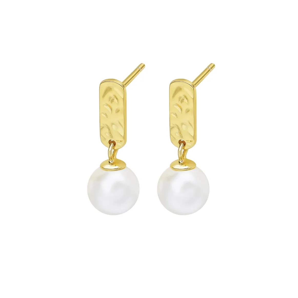 SILVER LININGS COLLECTIVE Luna Pearl Earrings - Gold Plated