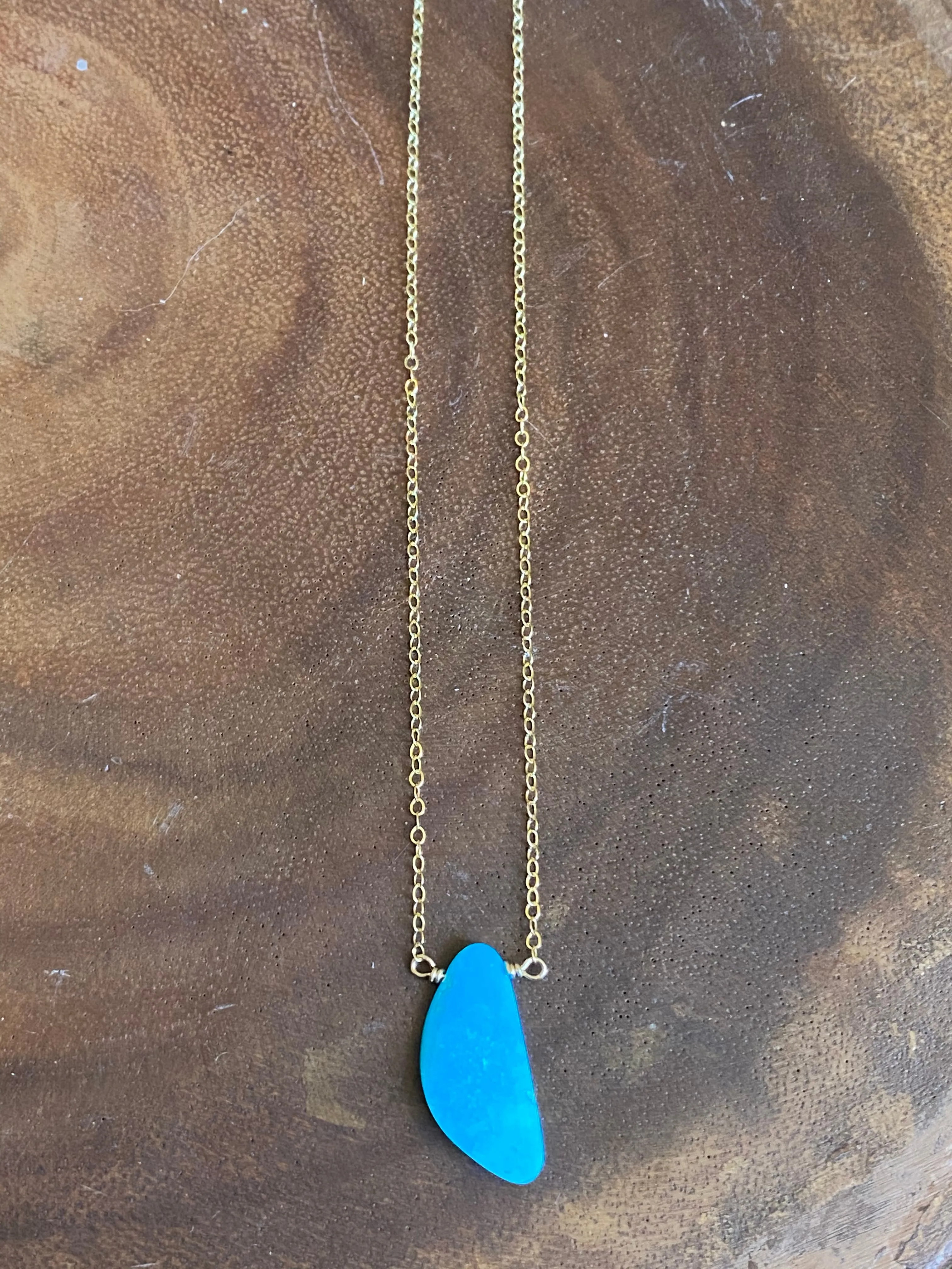 Simon & Lulu Asymmetrical Sleeping Beauty Turquoise Necklace