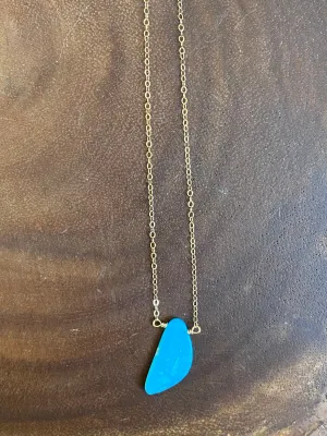 Simon & Lulu Asymmetrical Sleeping Beauty Turquoise Necklace