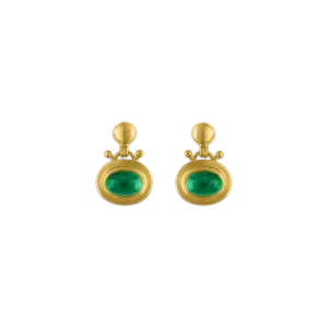 Small Emerald Bell Earrings