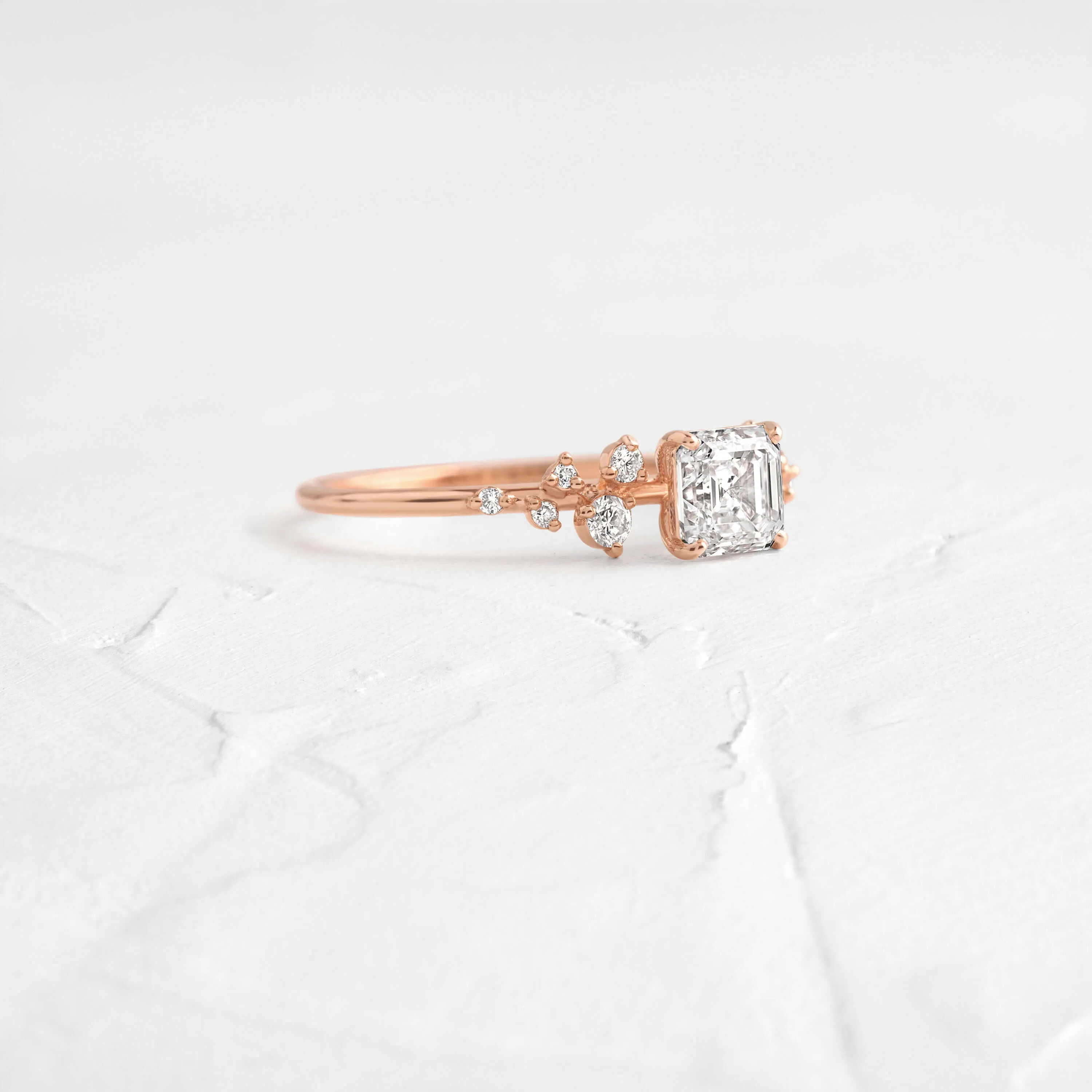 Snowdrift Ring, Asscher Cut