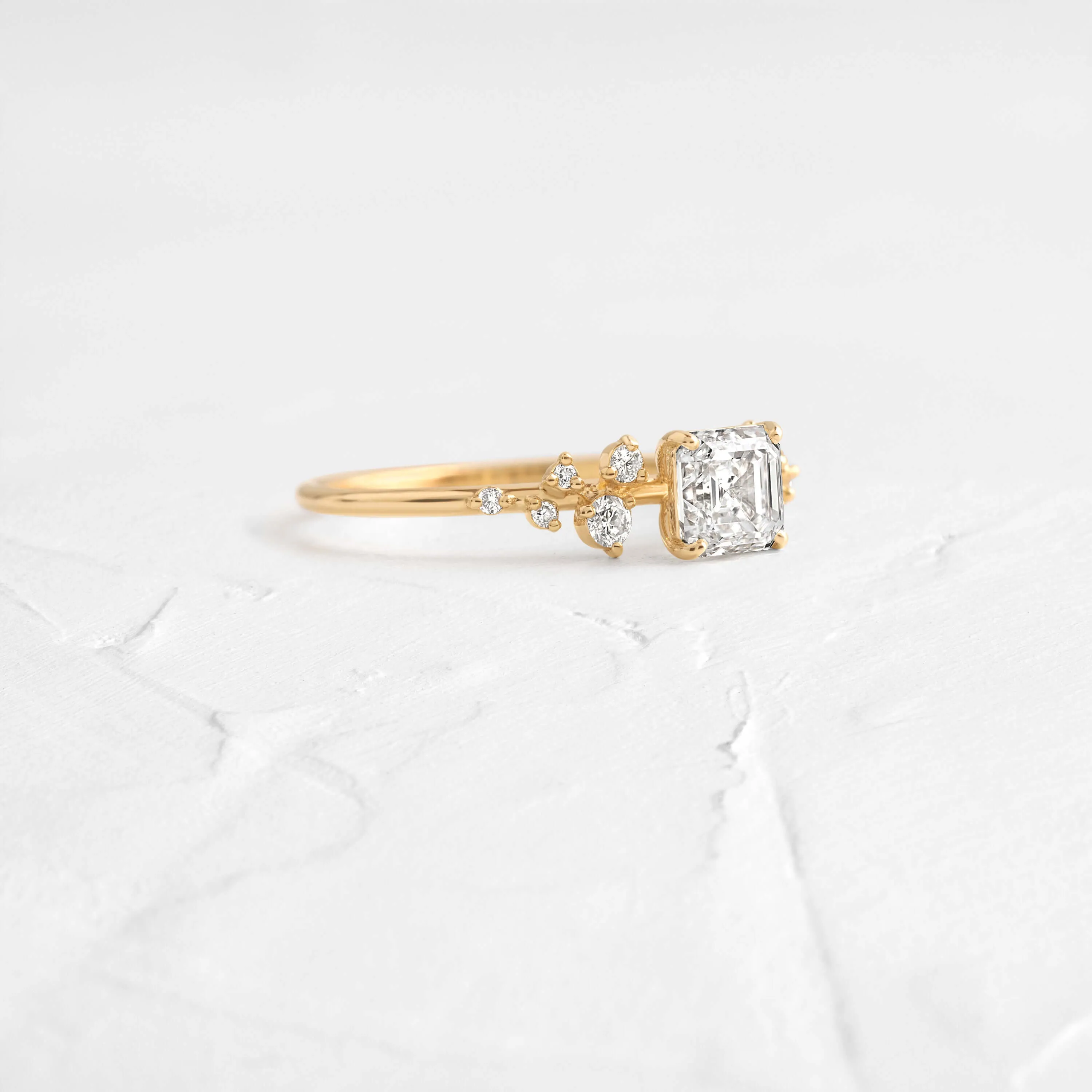 Snowdrift Ring, Asscher Cut