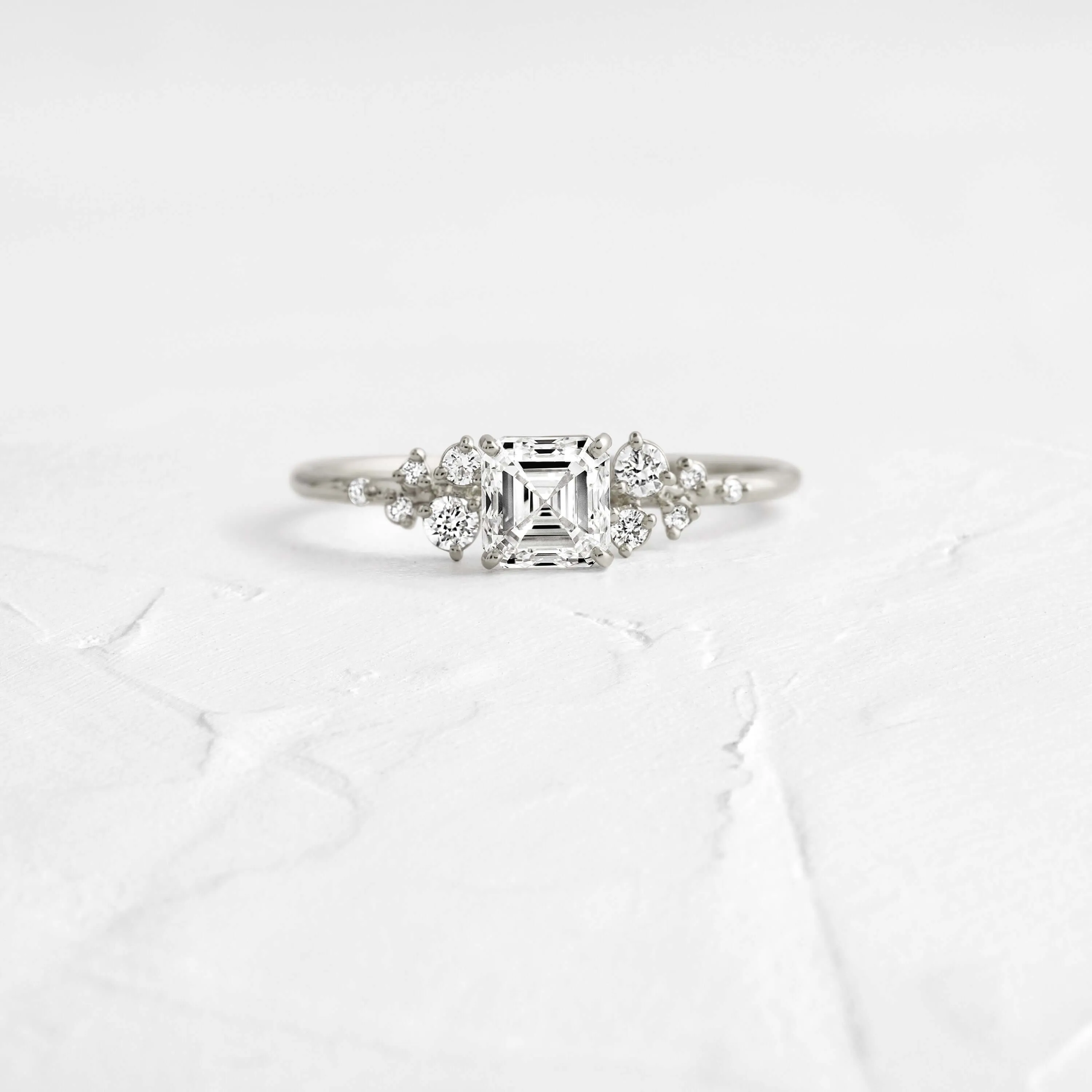 Snowdrift Ring, Asscher Cut
