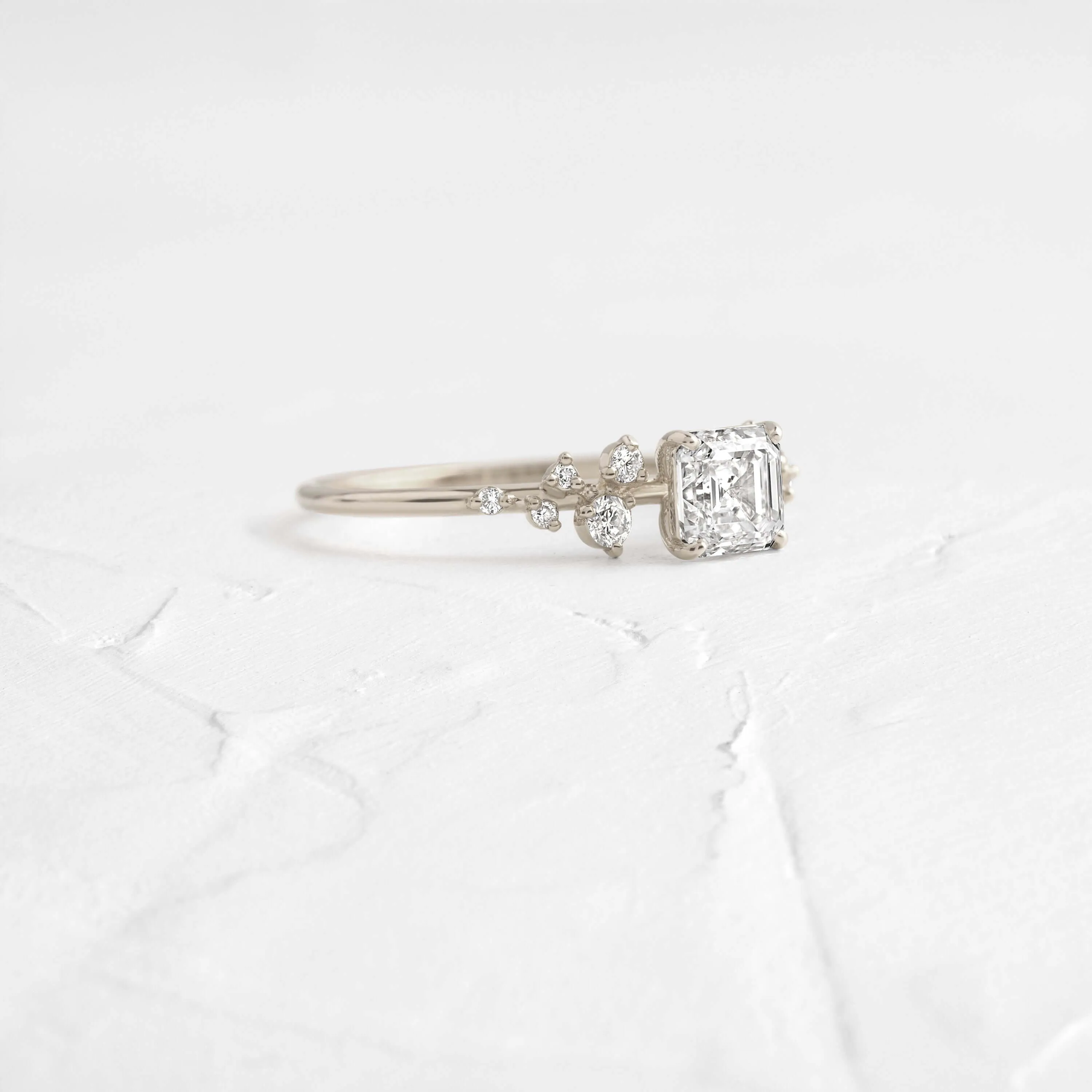 Snowdrift Ring, Asscher Cut