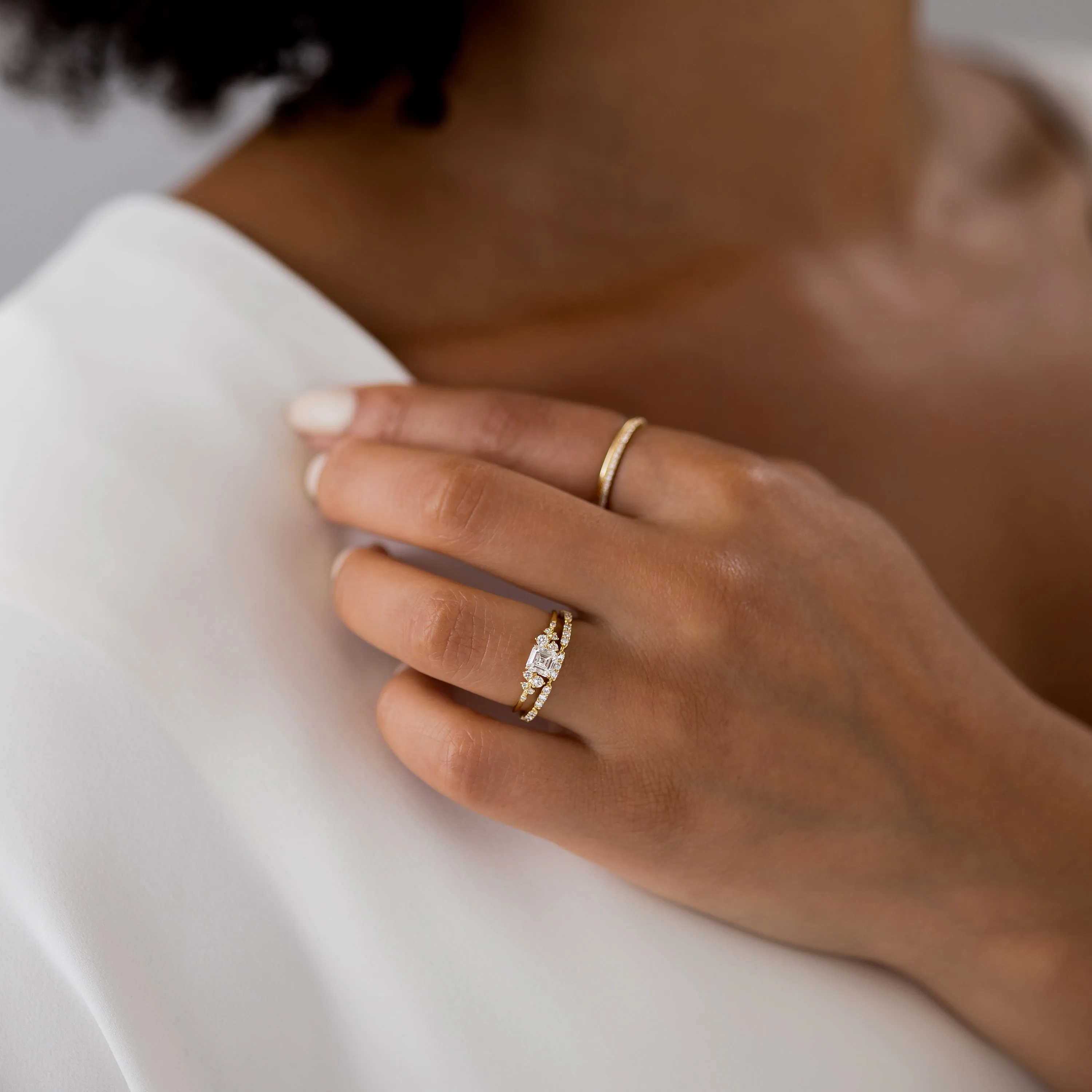Snowdrift Ring, Asscher Cut