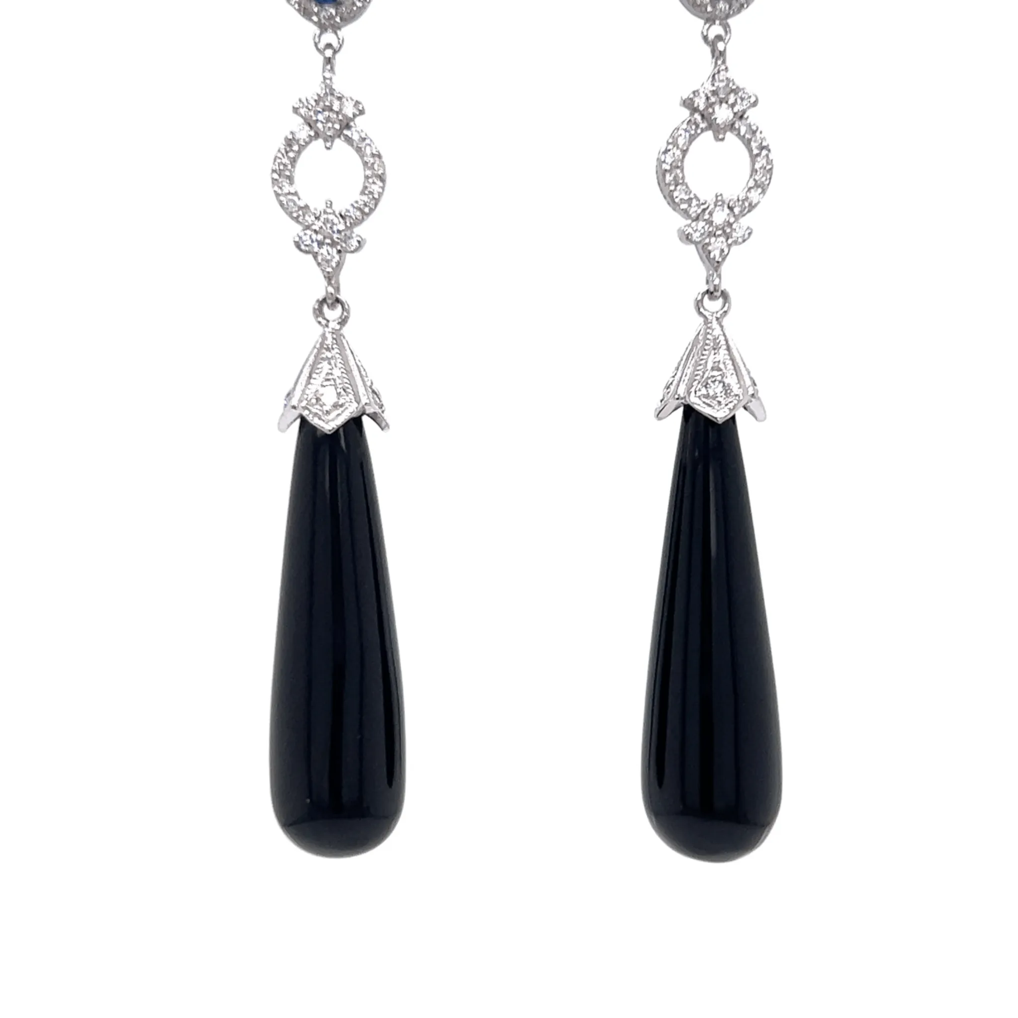 Sophisticated Emerald and Onyx Earrings