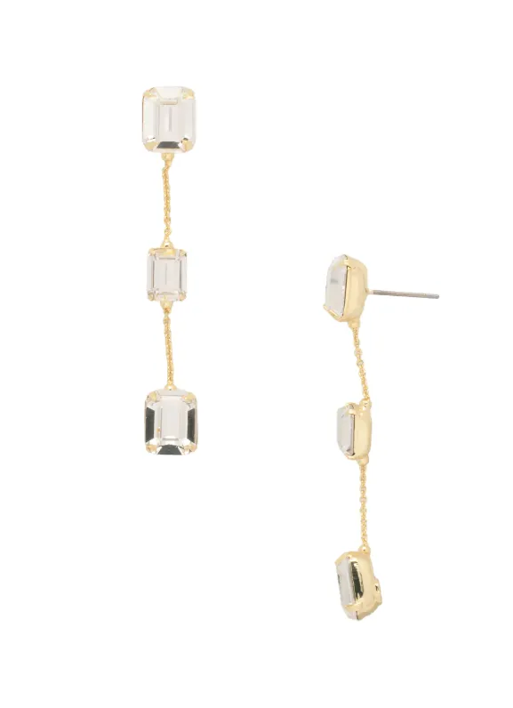 Sorrelli Emerald Cut Triple Dangle Earrings