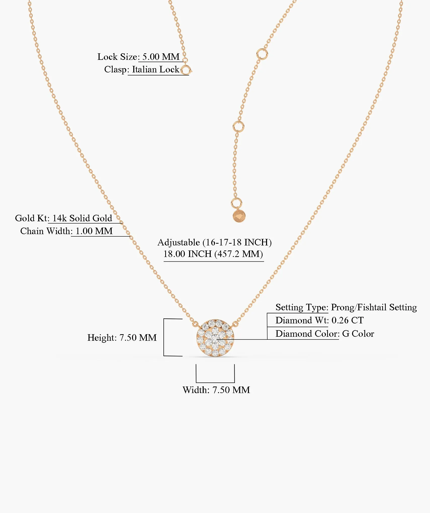 Sparkle Circle Diamond Pendant