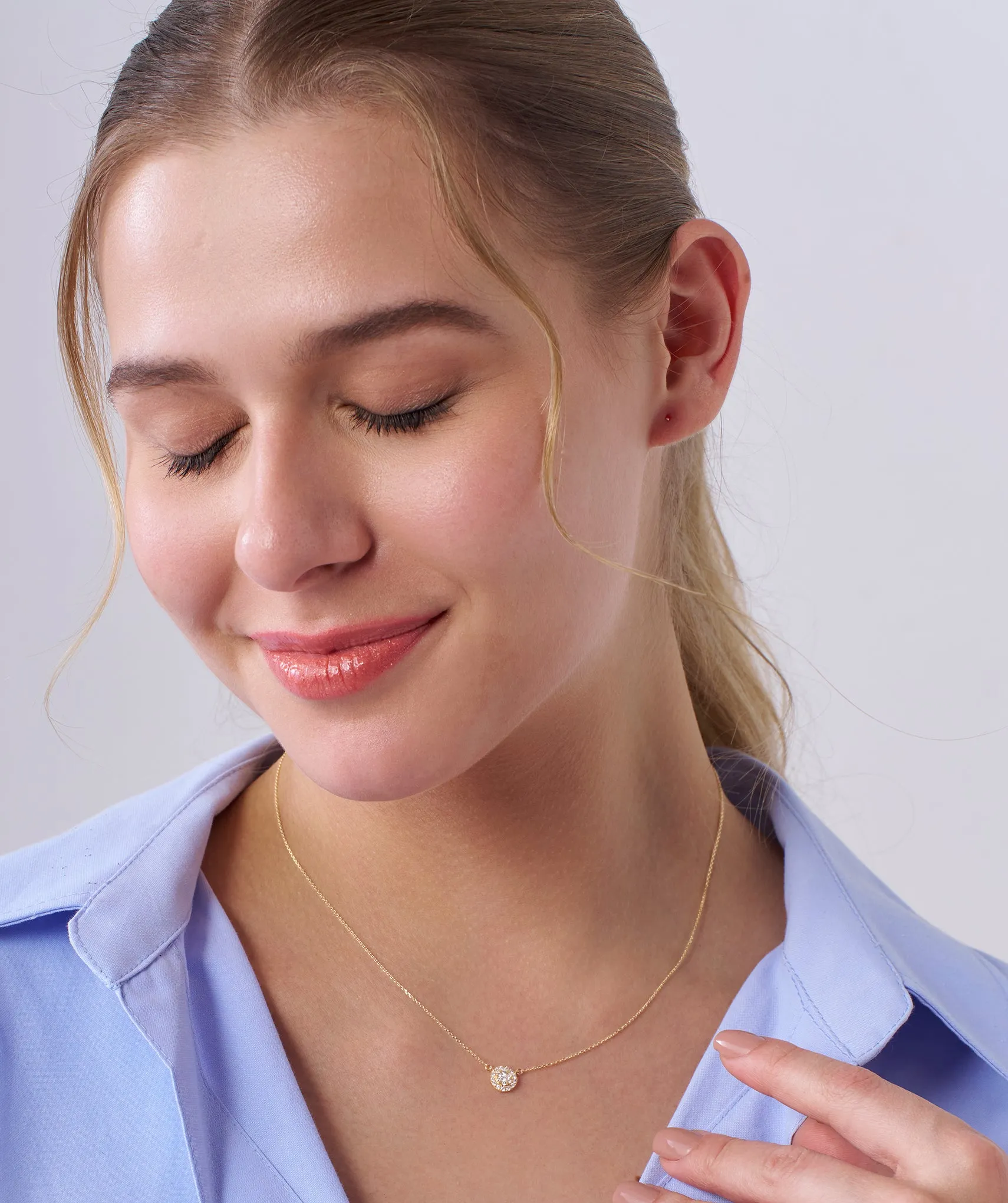 Sparkle Circle Diamond Pendant