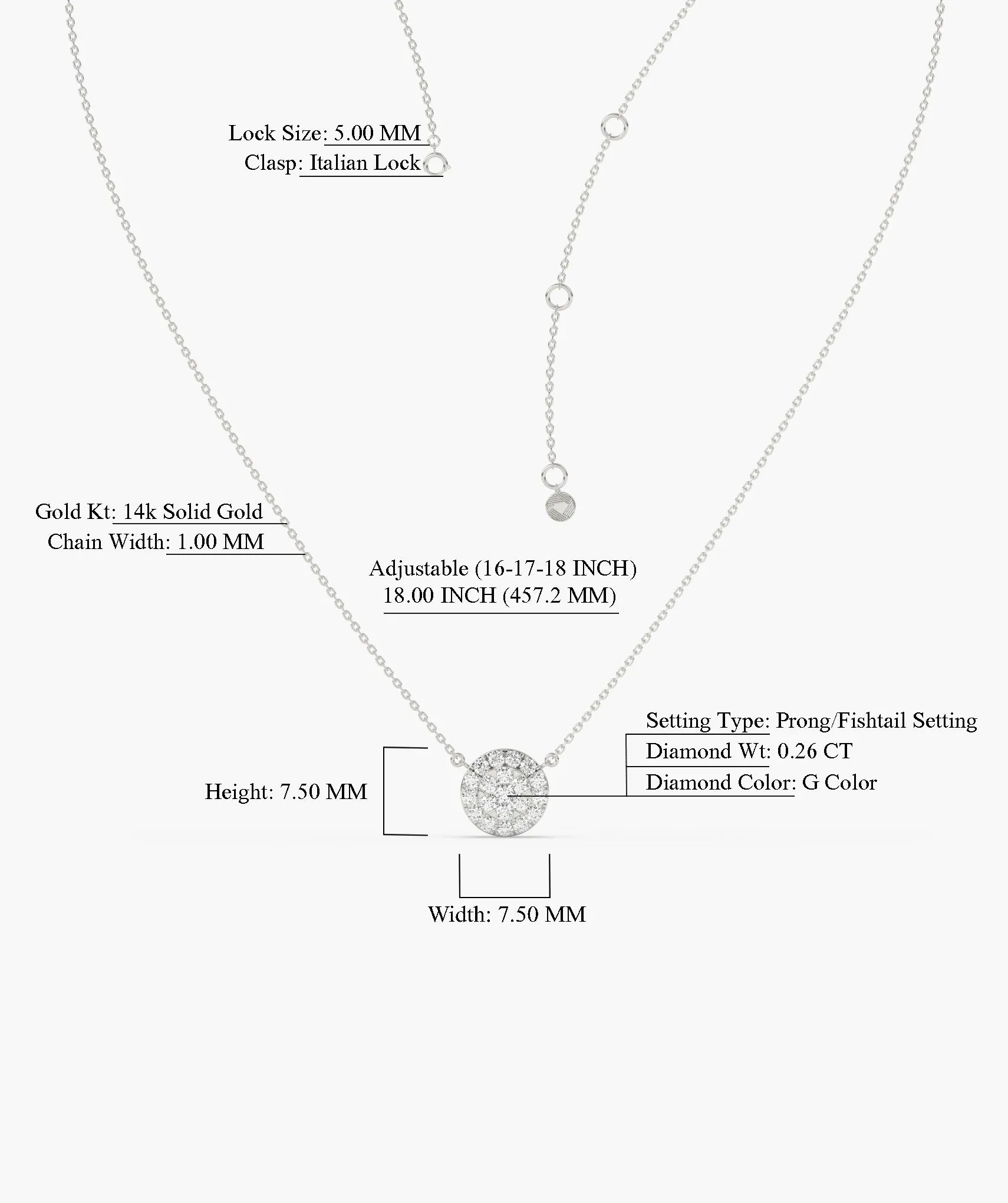 Sparkle Circle Diamond Pendant