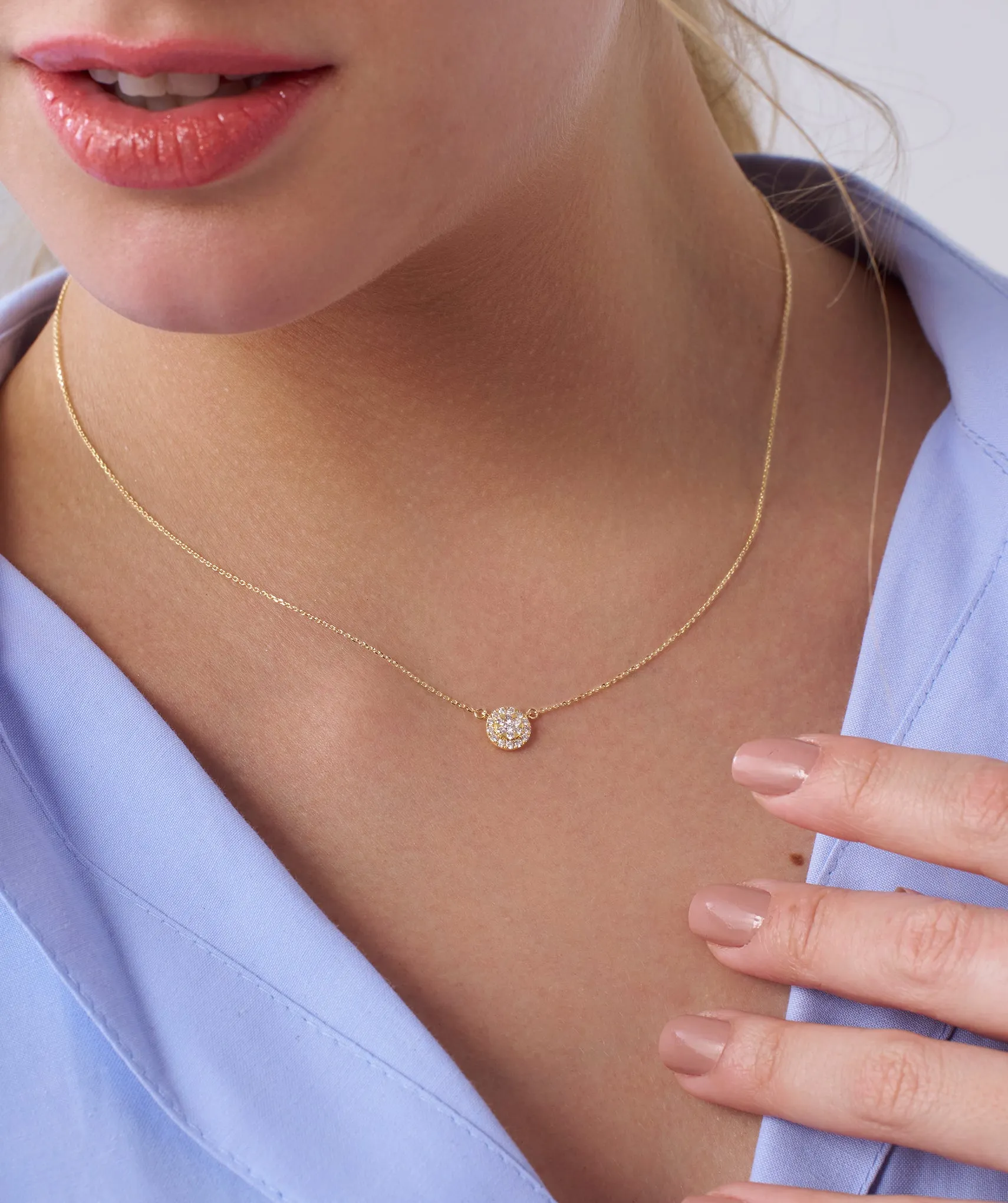 Sparkle Circle Diamond Pendant
