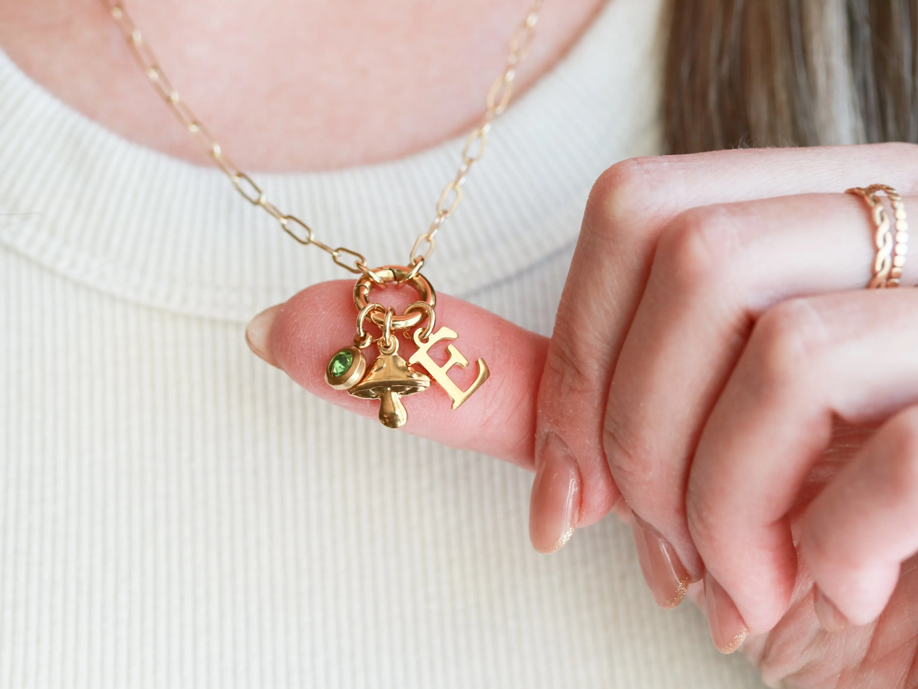 Spring Ring Charm Necklace