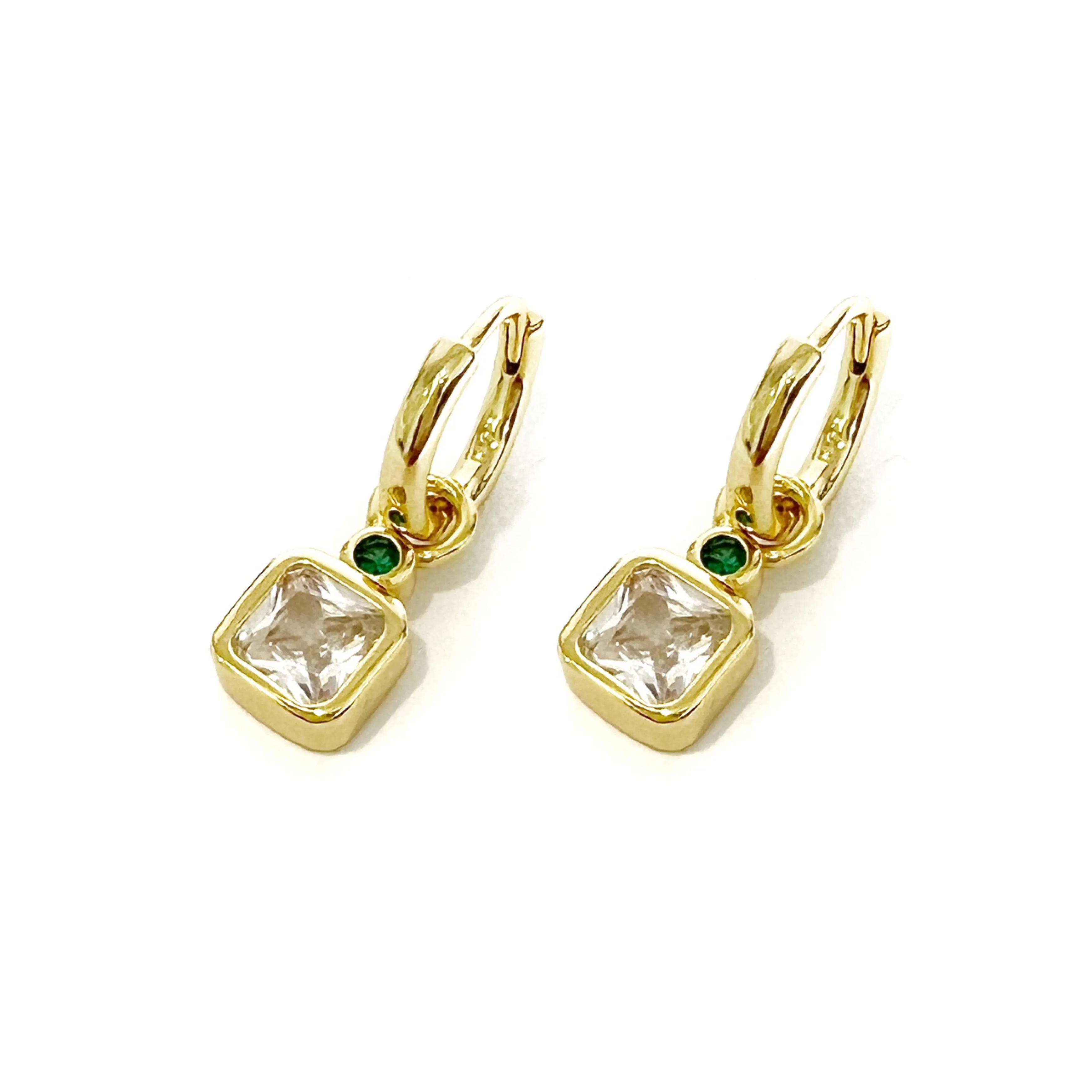 Square Charm Hoops