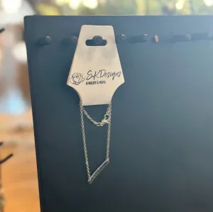 Stamped Silver Ankle Bracelets