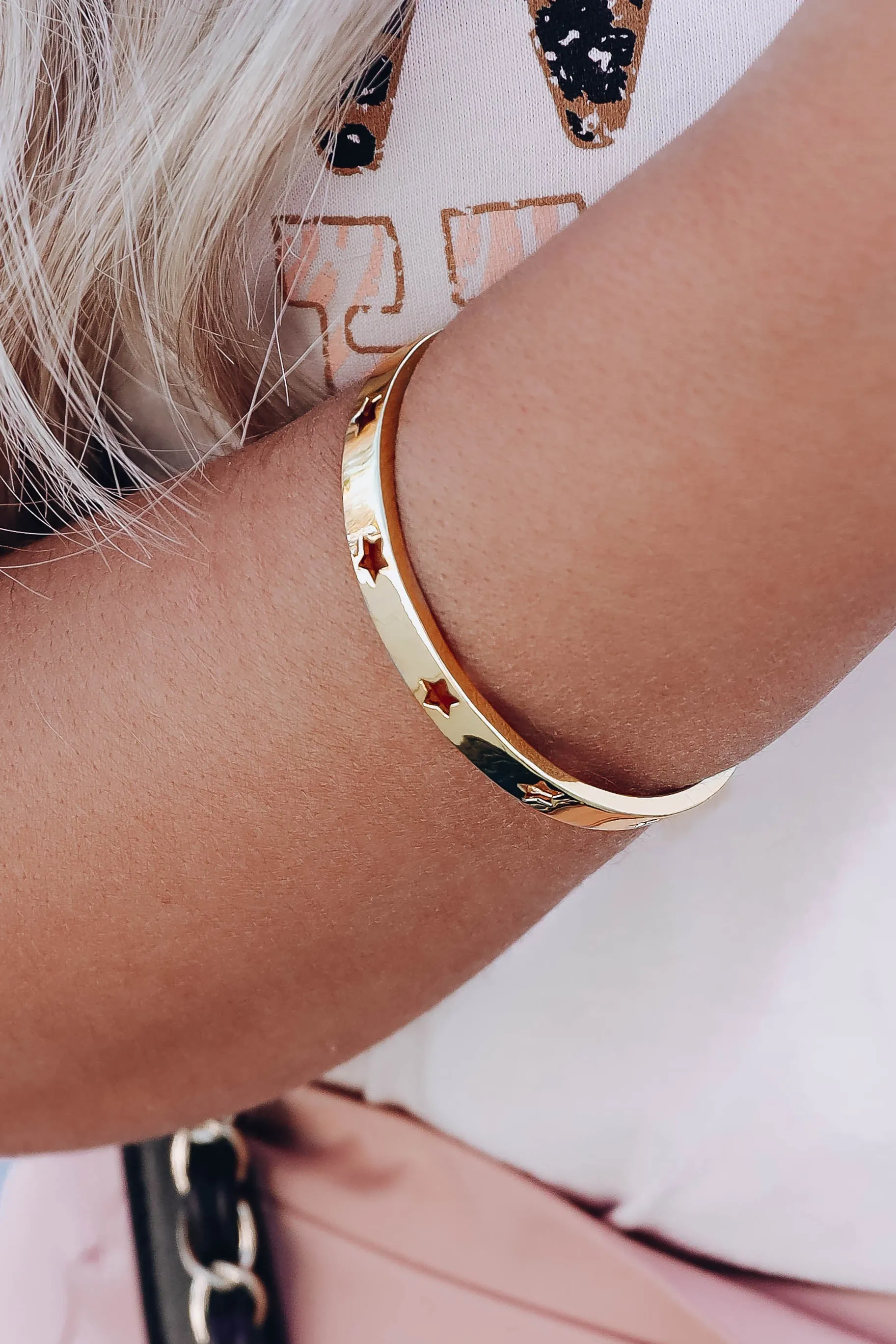 Star At Night Cuff by B.b.Lila - Gold