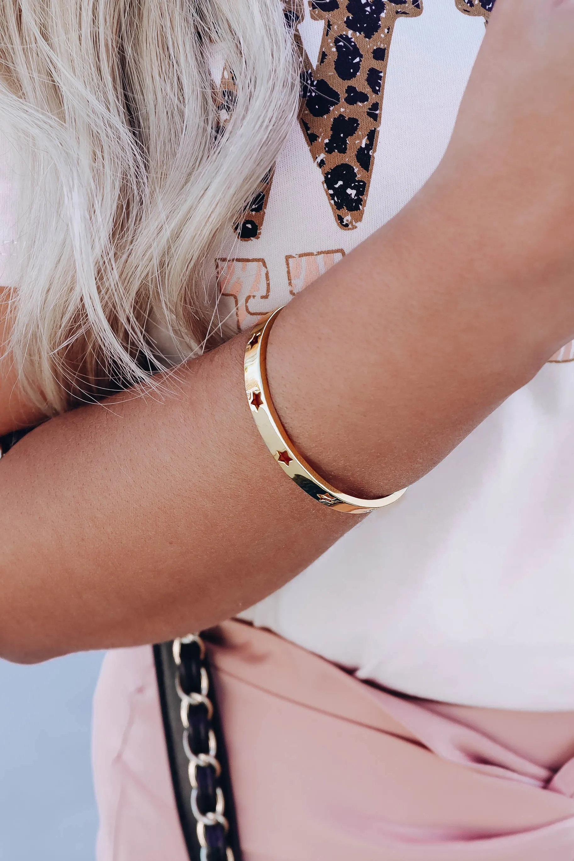 Star At Night Cuff by B.b.Lila - Gold